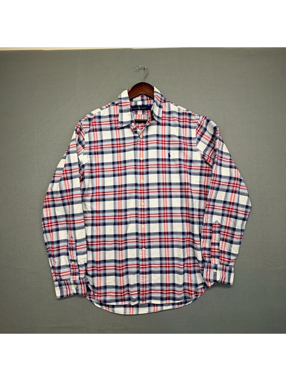 Ralph Lauren Classic Fit Plaid Button-Down Shirt Men's Size Large